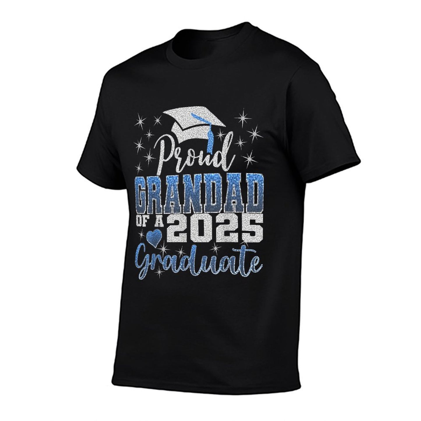 Super Proud Grandad of 2025 Graduate Awesome Family College  Heathered Texture T-Shirt