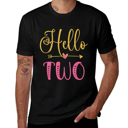 Hello Two Years Old Toddler Girl 2nd Birthday  Versatile T-Shirt