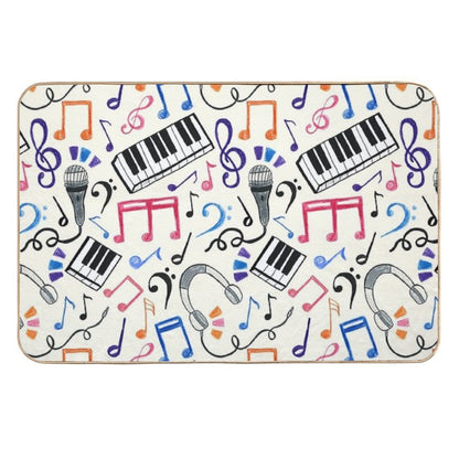 Good Beats - Music Notes & Symbols  Long-Lasting Bath Mat