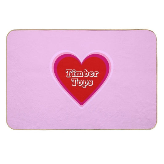 TIMBER TOPS OFFSET HEART STICKER  Repositionable Bath Mat
