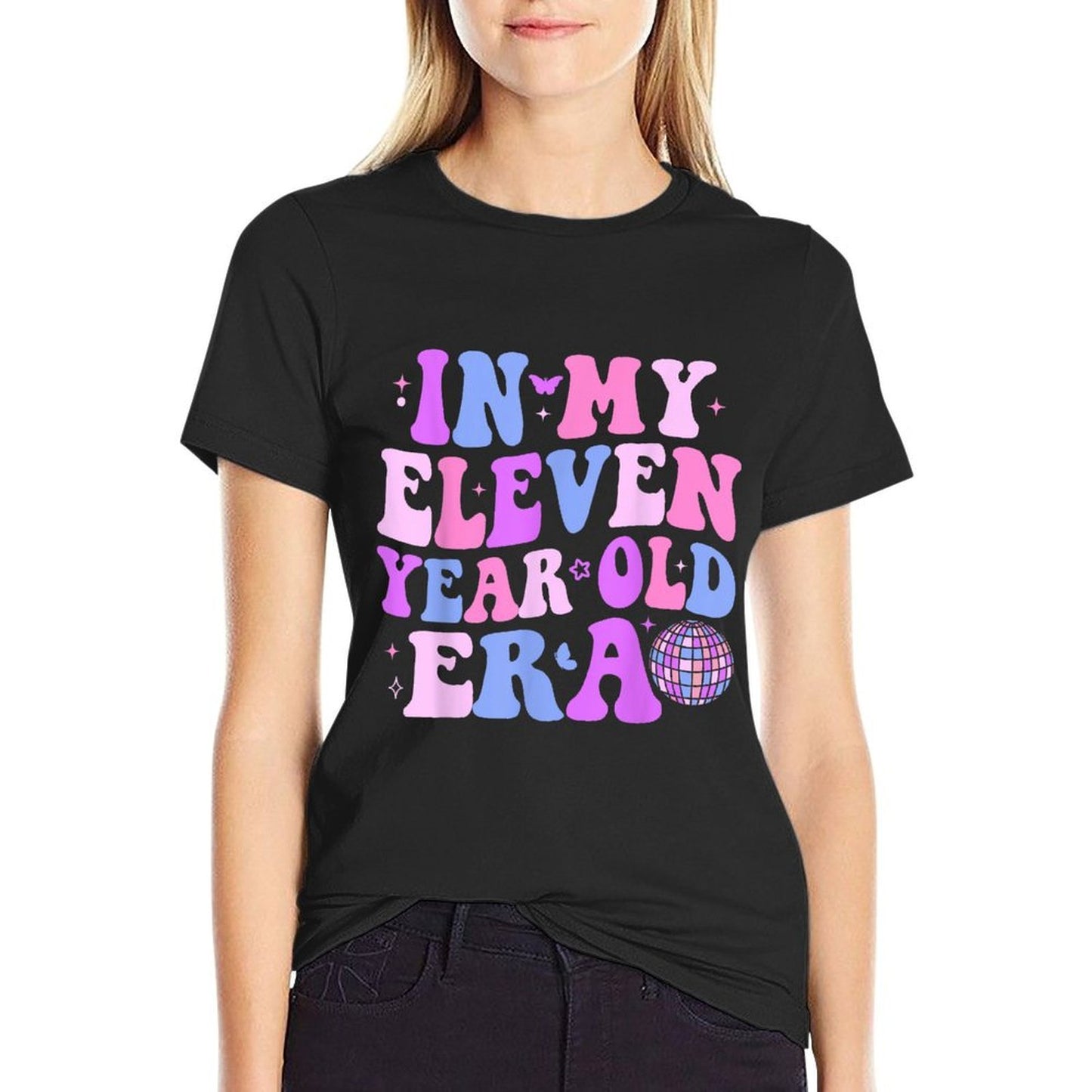 In My Eleven Year Old Era Girls Boys 11th Birthday Kids  Breathable T-Shirt