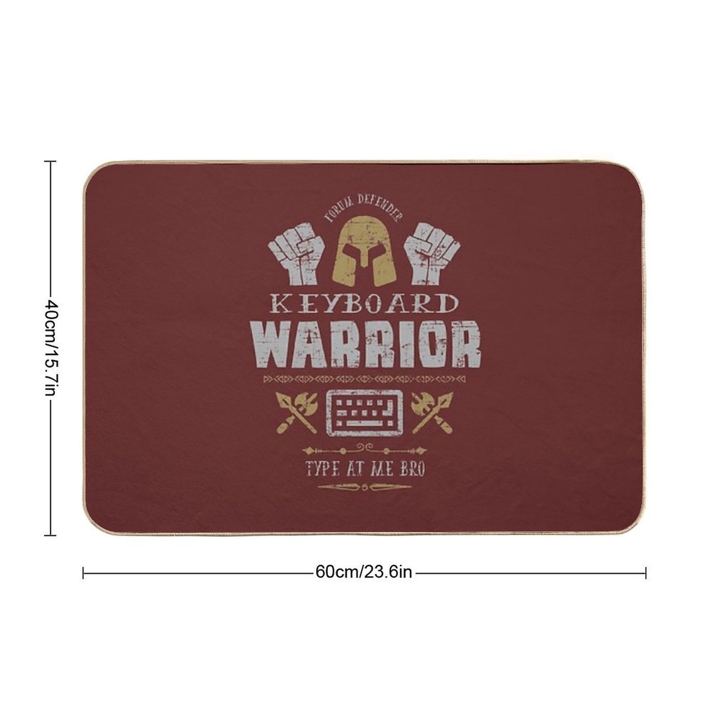 Keyboard Warrior  Repositionable Bath Mat