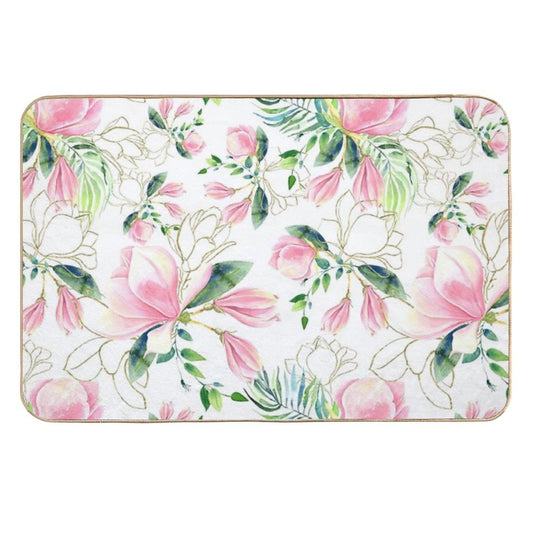 Peonies  Easy To Clean Bath Mat