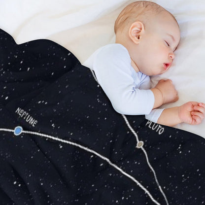 Solar System Lightweight Throw Blanket