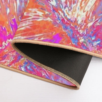 Chaotic Autumn Texture  Psychedelic Fall Art  Vibrant Abstract Design  Rapid-Drying Bath Mat