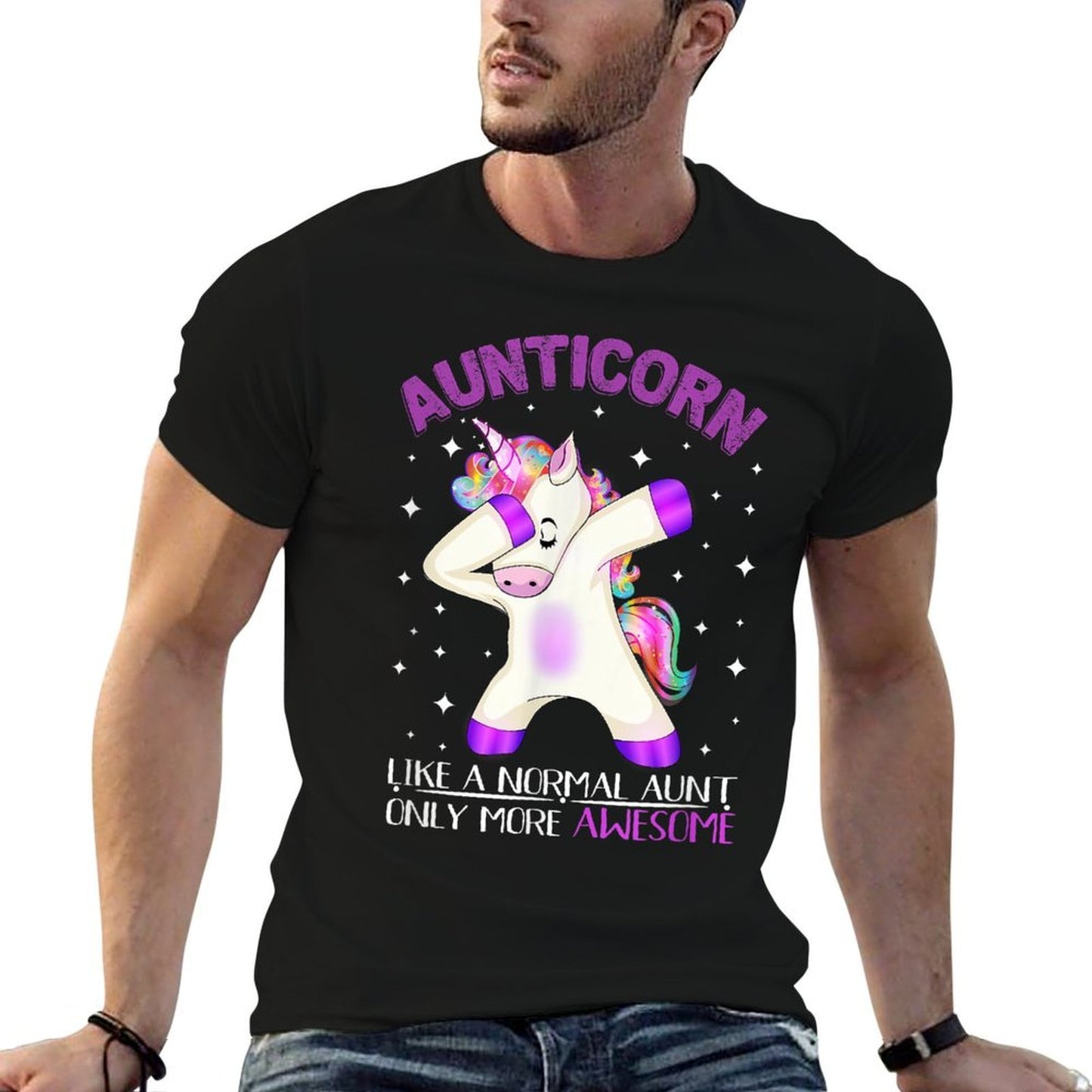 Aunticorn Like An Aunt Only Awesome Dabbing Unicorn Tshirt Comfortable T-Shirt