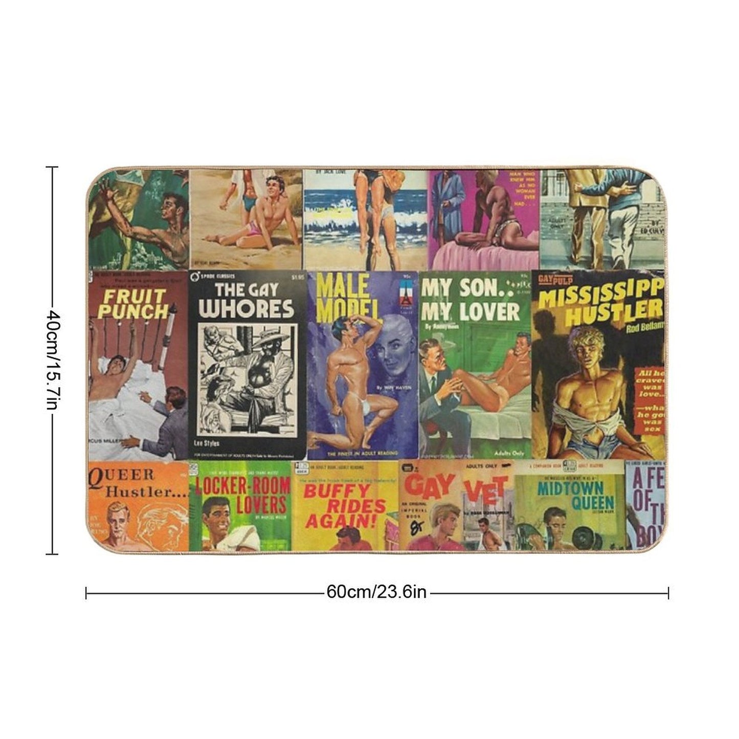 Gay Vintage Erotica #2  Toxin-Free Bath Mat