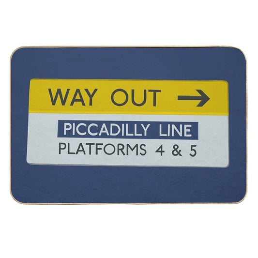 London Underground Way Out Sign (Picadilly Line)  Eco-Friendly Bath Mat
