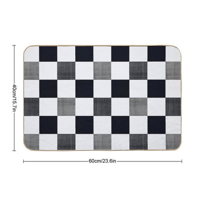 Ska Gingham  Easy Maintenance Bath Mat