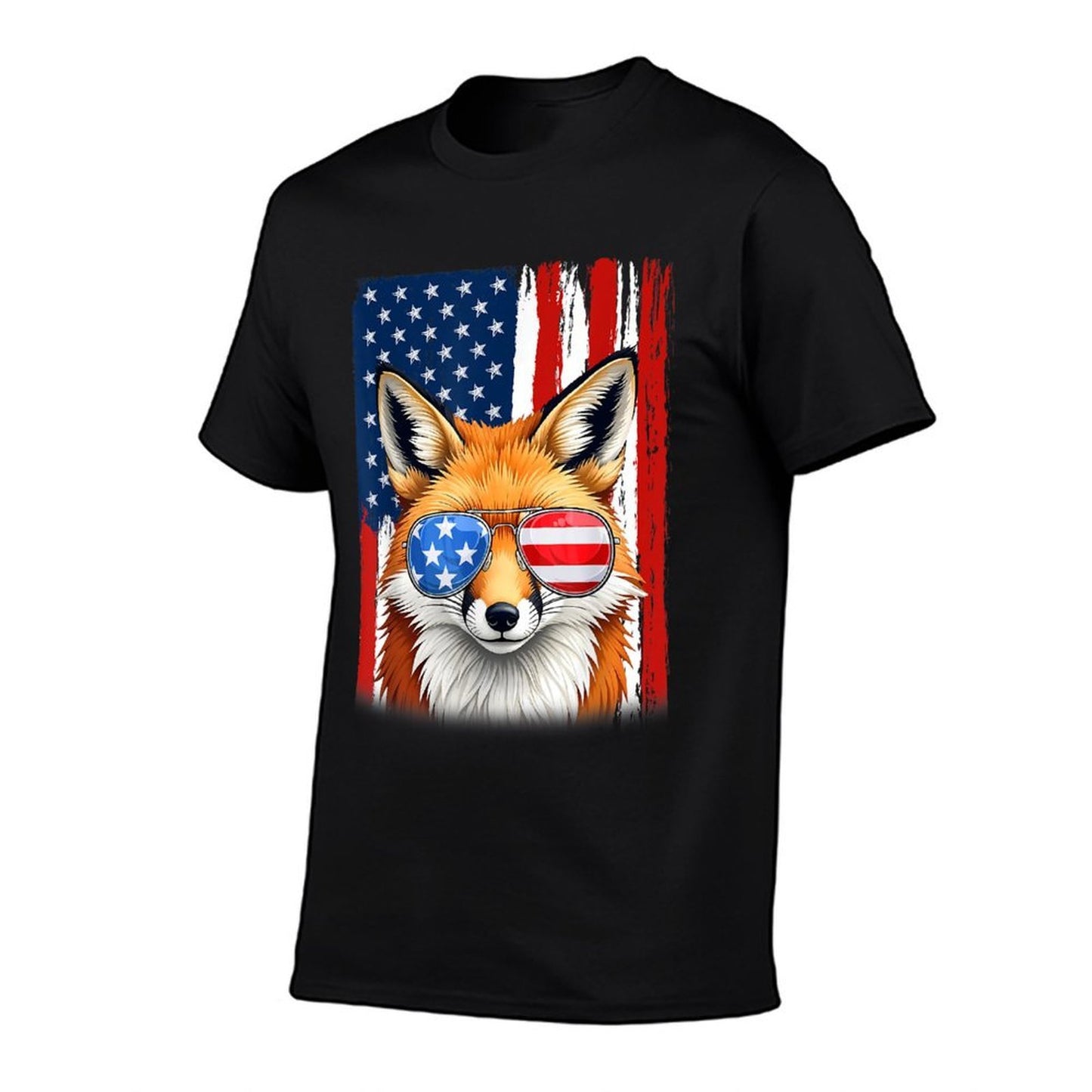 Fox US America Men Women 4th of July Patriotic  Breathable T-Shirt