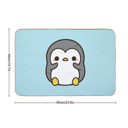 Shy Penguin  Dirt-Trapping Bath Mat