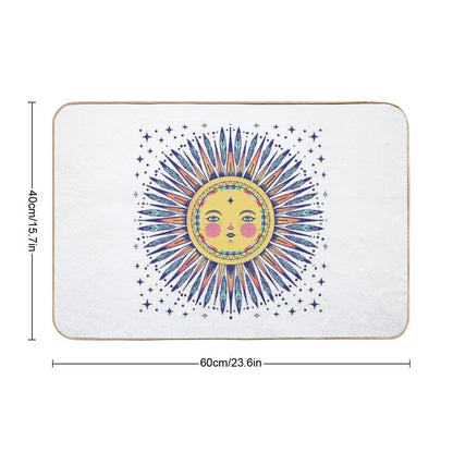 Feathered Sun  Slip-Resistant Bath Mat