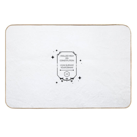 Dnd Constitution Roll  Easy To Clean Bath Mat