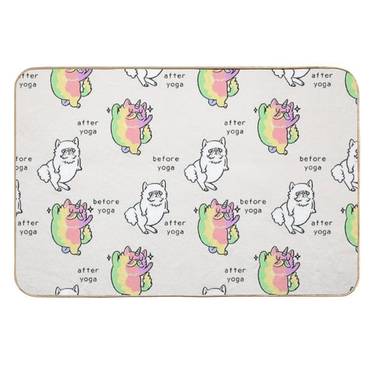 Persian Cat After Yoga  Non-Slip Bath Mat