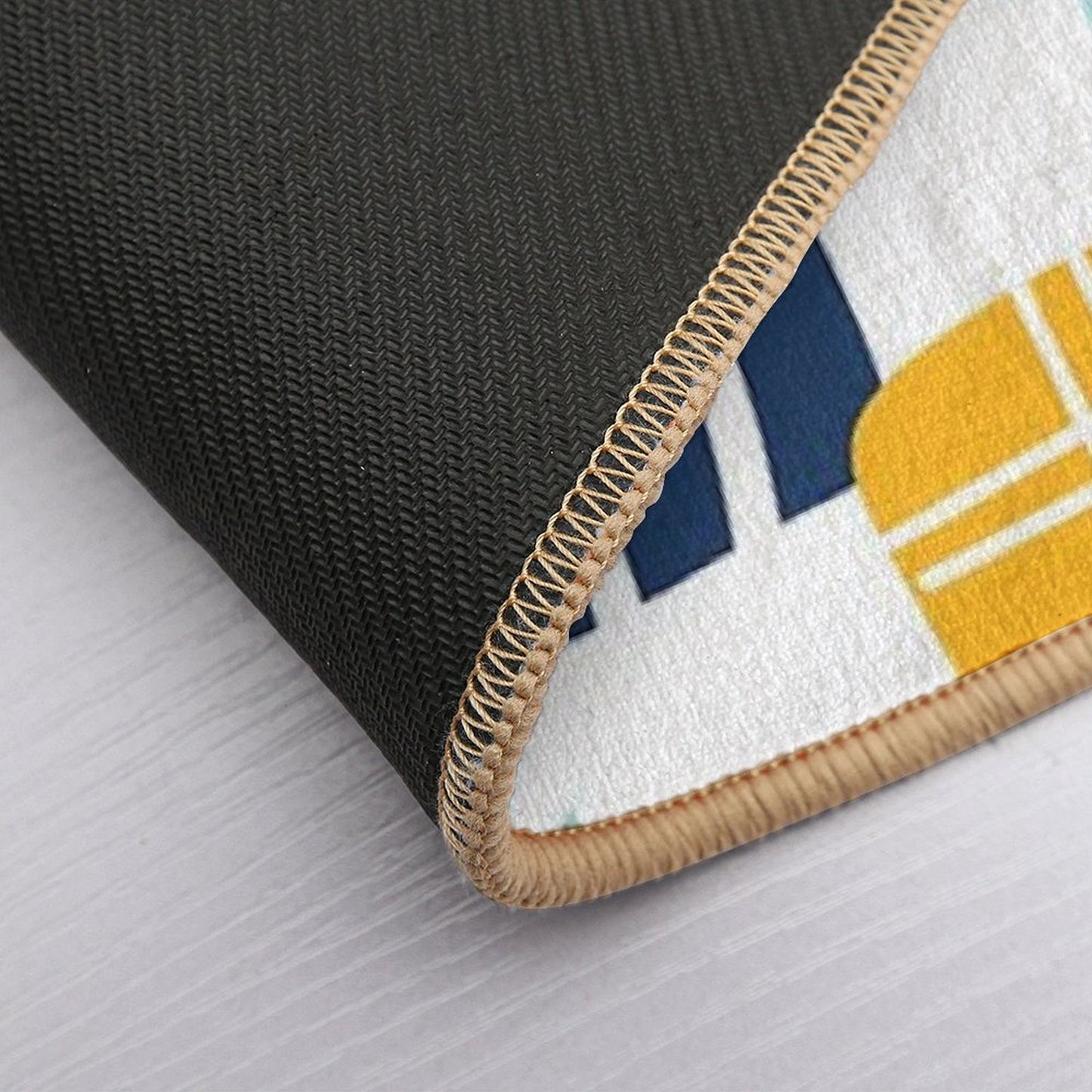 Colorful Shapes, Good Mood.  Repositionable Bath Mat