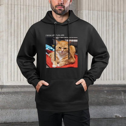 Cat Meme Tshirt Silly Cat Funny Kitty Meow Hiss Kitten for Men Women Girls Kids Versatile Streetwear Hoodie