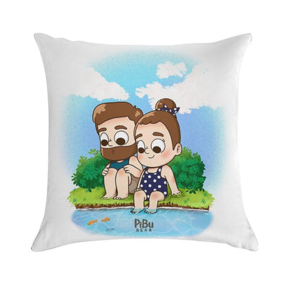 Summer Days - Pibubear Soft Ultra-Soft Texture Throw Pillow