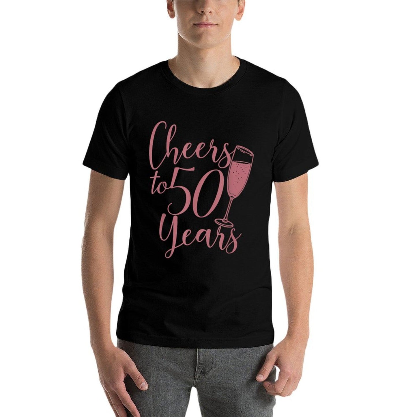 Cheers To 50 Years For Women Her Anniversary 50th Birthday  Oversized Silhouette T-Shirt