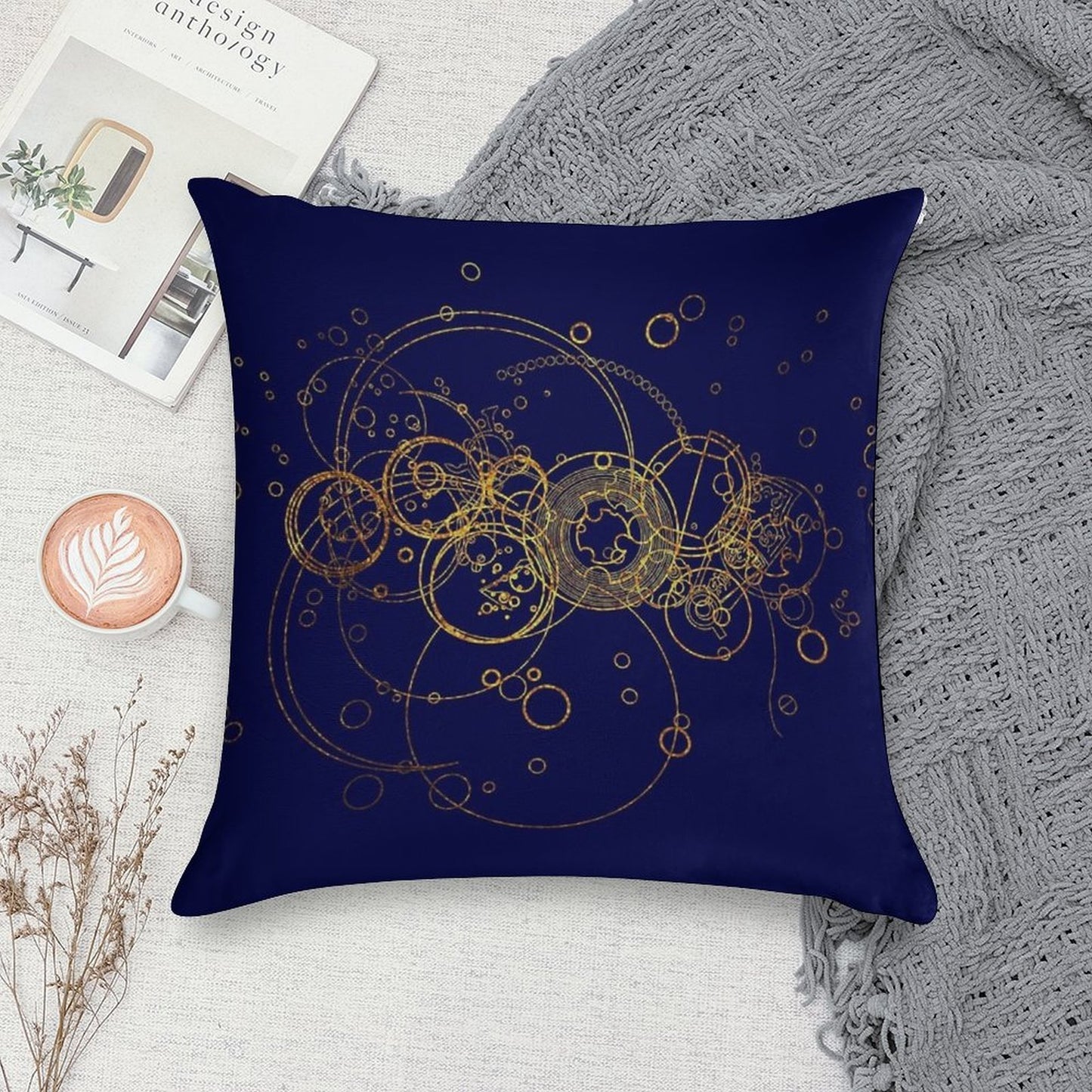 Time Lord Writing -  Transparent Soft Reinforced Edging Throw Pillow