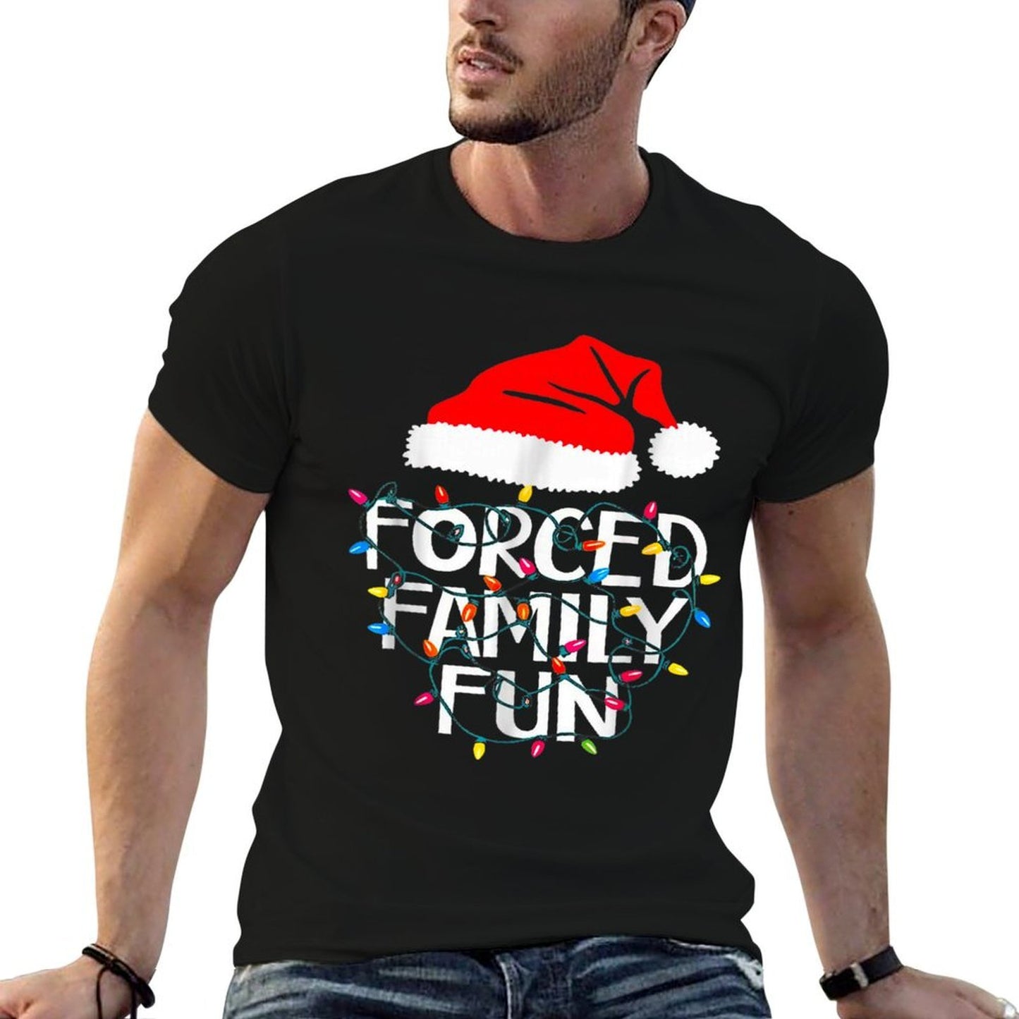 Forced Family Fun Sarcastic Christmas Funny  Classic T-Shirt