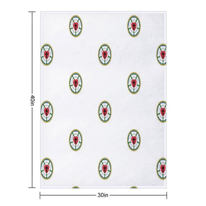 Lutheran Church Rose Heart Cross Logo Gift-ready Throw Blanket