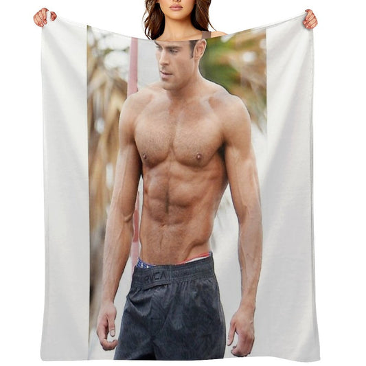 Zac Efron Machine-washable Throw Blanket