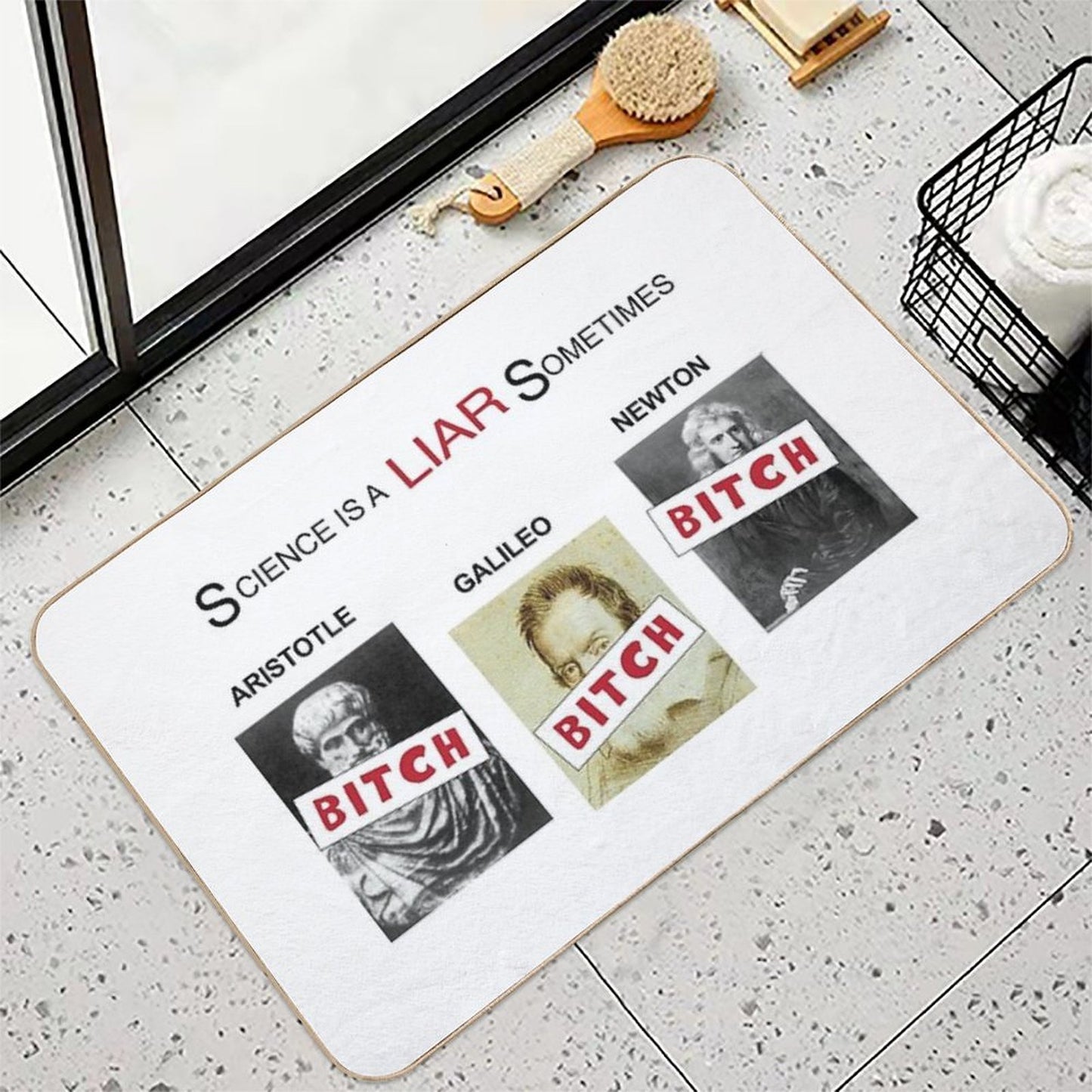 Science Is A Liar Sometimes - It's Always Sunny in Philadelphia  Dirt-Trapping Bath Mat