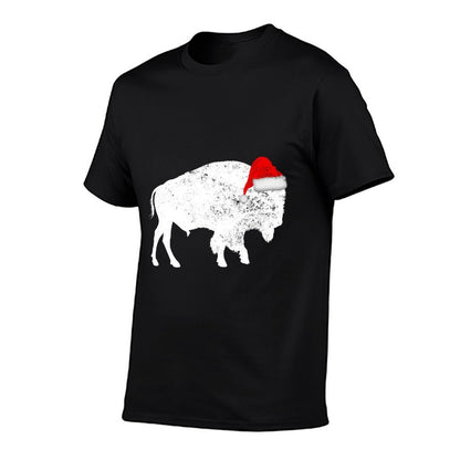 Bison Buffalo Santa Hat - Christmas Pajama  Durable T-Shirt
