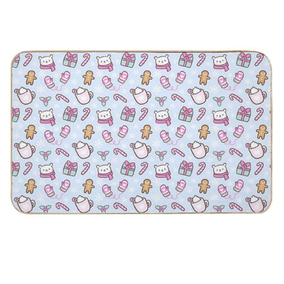 Cute Christmas  Blue  Nikury  Stain-Proof Bath Mat