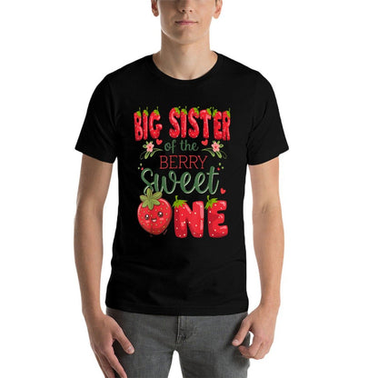 Big Sister Of The Berry Sweet One 1St Birthday Strawberry  Odor-resistant T-Shirt