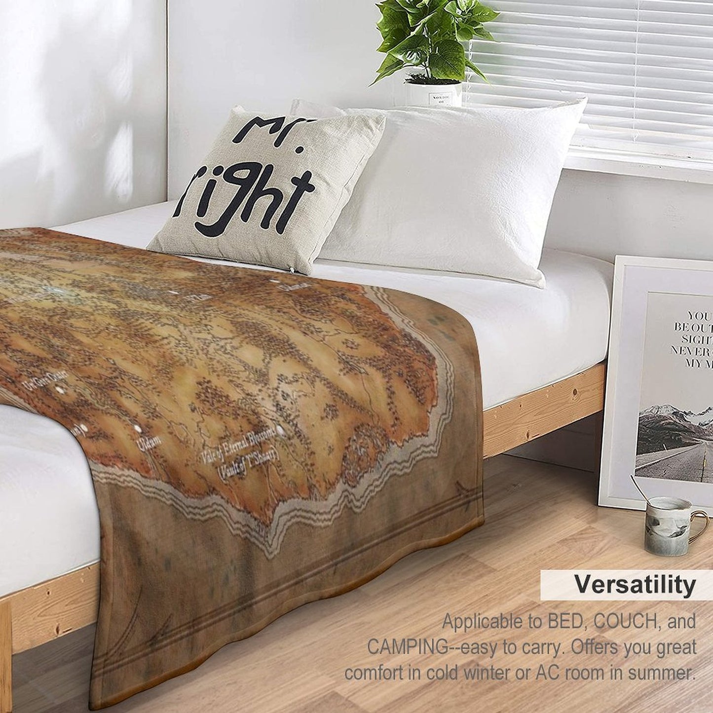 Map of Ancient Kalimdor after The Ordering of Azeroth Shrink-resistant Throw Blanket
