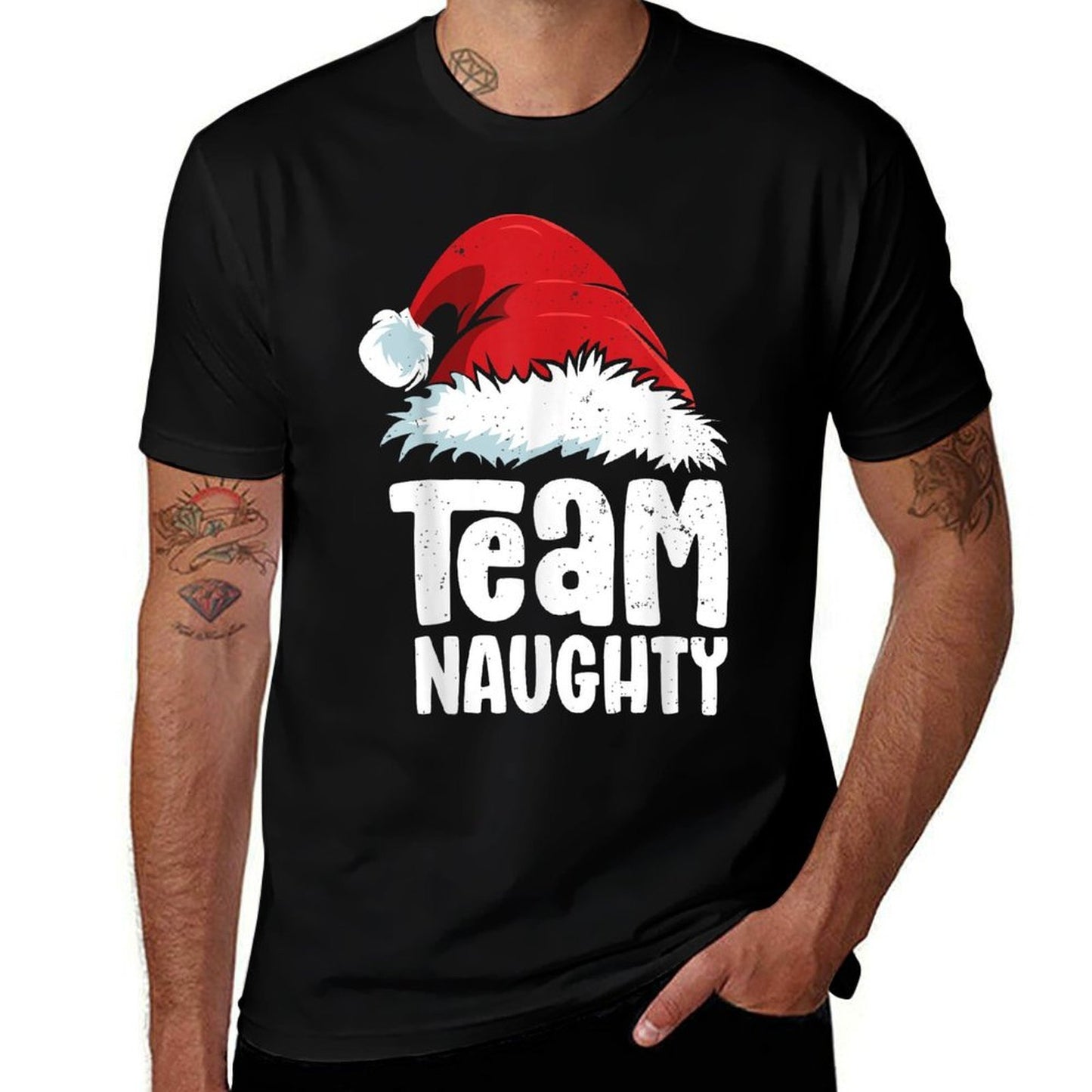Team Naughty for Men Kids Women Matching Christmas  Versatile T-Shirt
