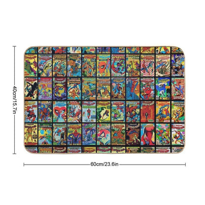 Vintage Superhero Comic Book Collection Pattern 3  Eco-Friendly Bath Mat