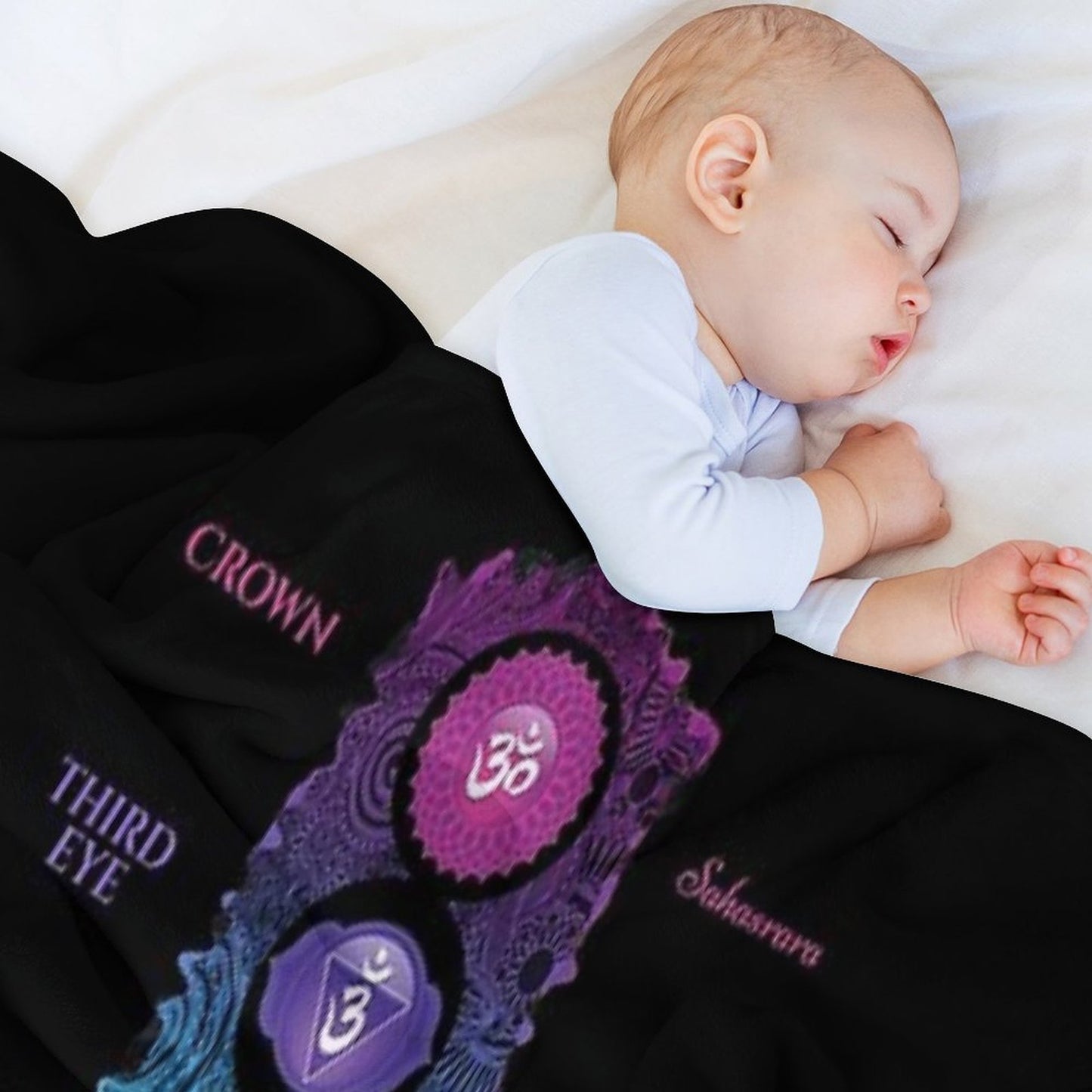 7 Chakra Symbols & Names - 62 VTBBG Shrink-resistant Throw Blanket