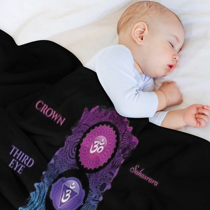 7 Chakra Symbols & Names - 62 VTBBG Shrink-resistant Throw Blanket