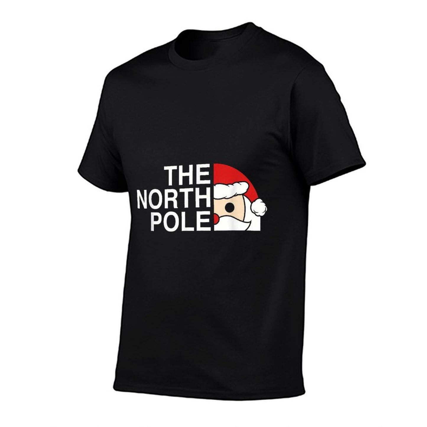 Funny Santa Face Christmas Parody The North Pole  Wrinkle-resistant T-Shirt