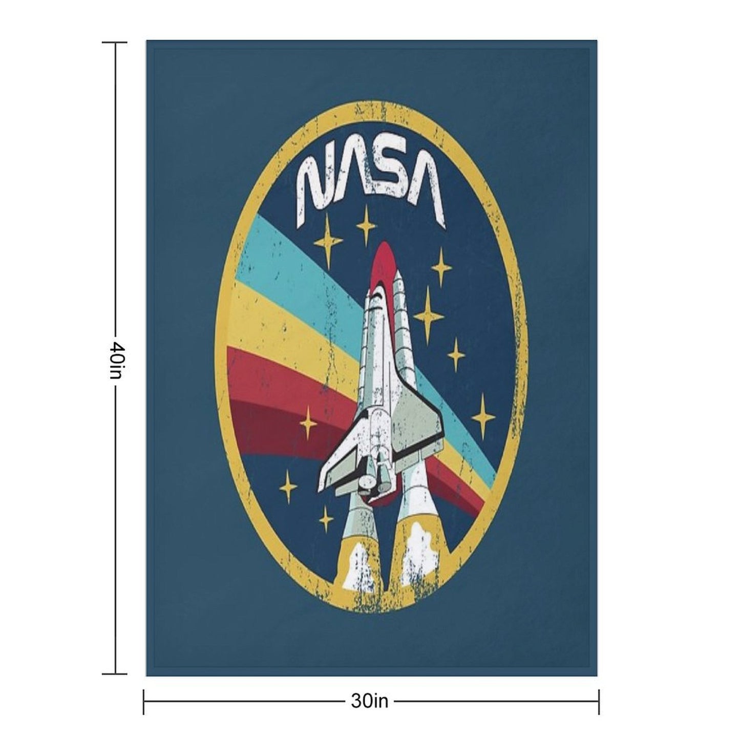 NASA Vintage Emblem All-season Throw Blanket