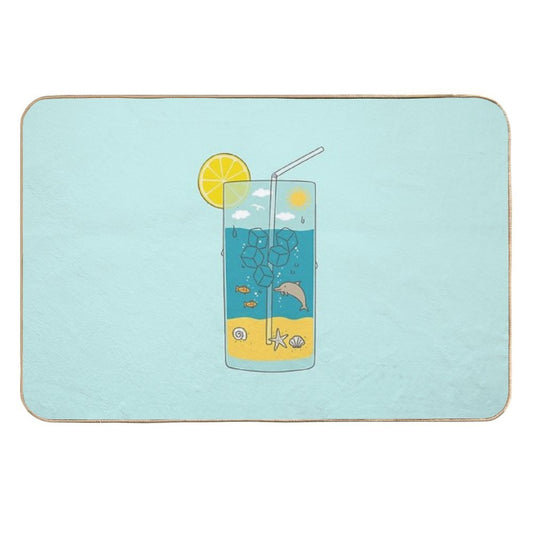 Summer Drink  Dirt-Trapping Bath Mat