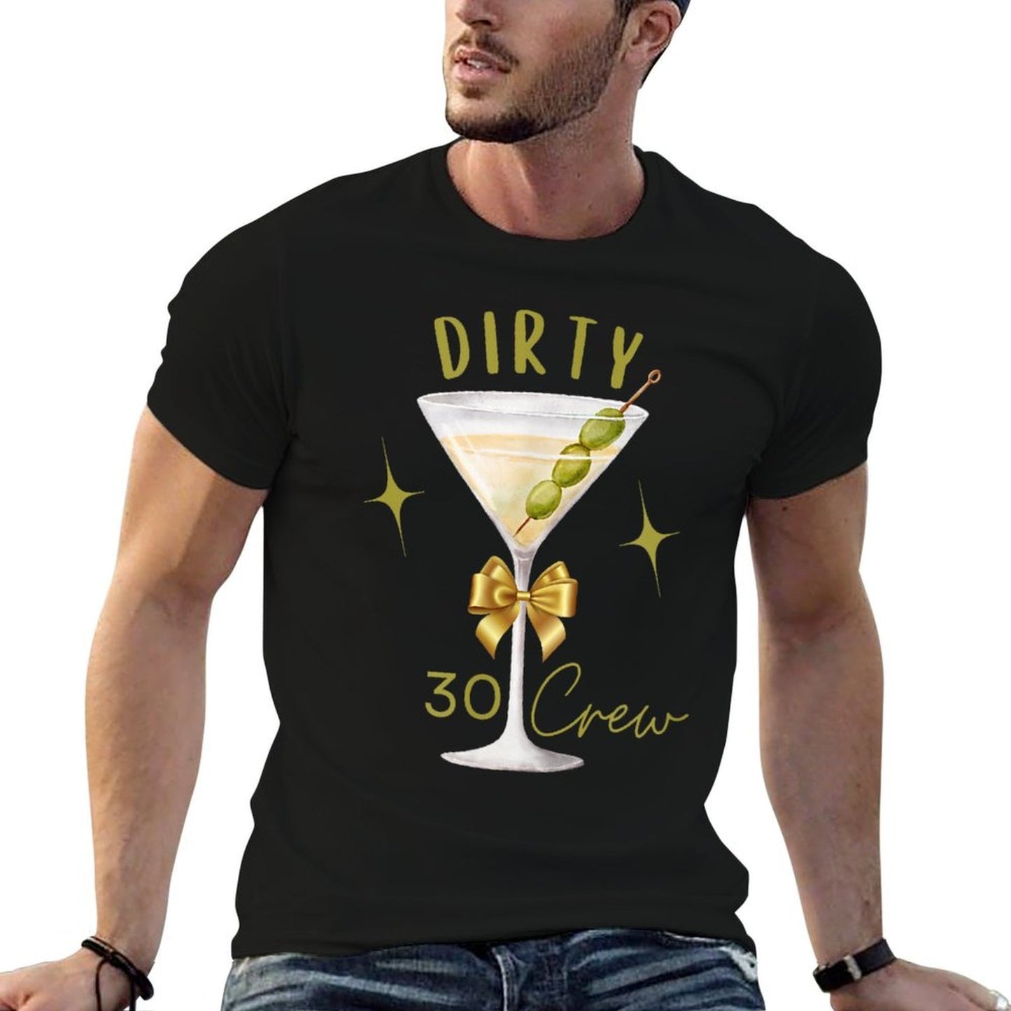 Dirty 30 Crew Martini Time Birthday Drinking Womens Comfortable T-Shirt