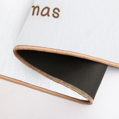 Christmas Rose Tree  Easy To Clean Bath Mat