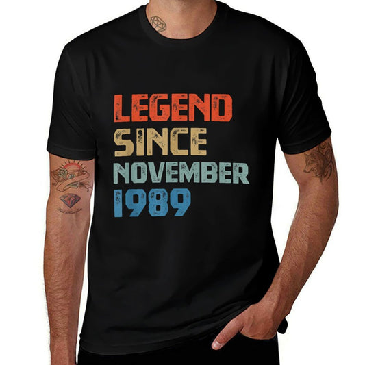 Legend Since November 1989 Vintage 30th Birthday  Durable T-Shirt