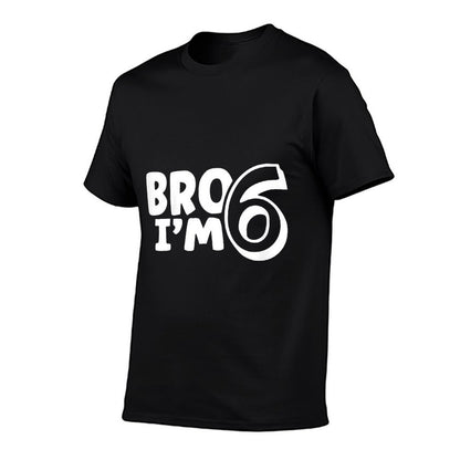 Kids Kids 6th Birthday Boy Bro I’m 6 Year Old Six Sixth  Wrinkle-resistant T-Shirt