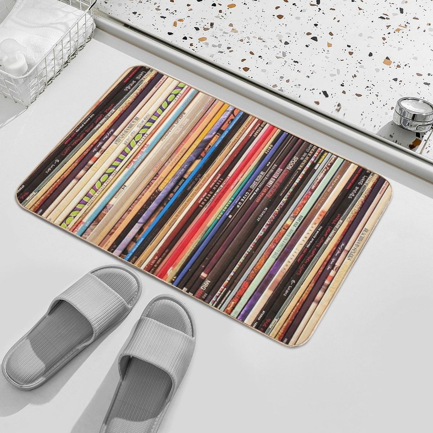 Indie Rock Vinyl Records  High-Traffic Bath Mat