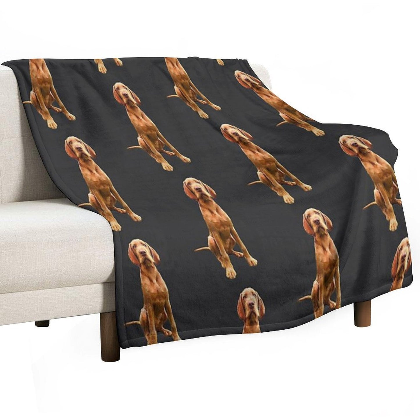 Wirehaired Vizsla - Stunning Dog! Wrinkle-free Throw Blanket