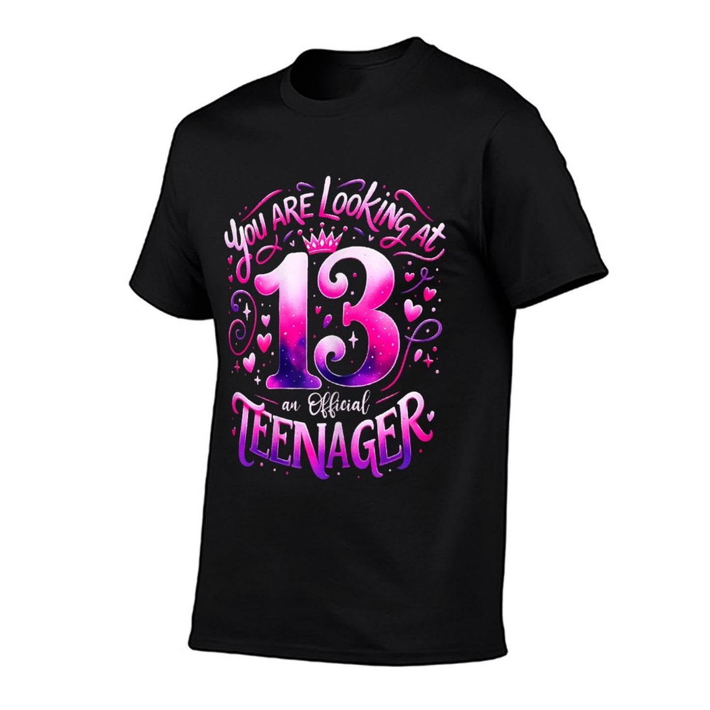 Officialnager 13th Birthday Girl Cute 13 Years Birthday  Tagless Design T-Shirt