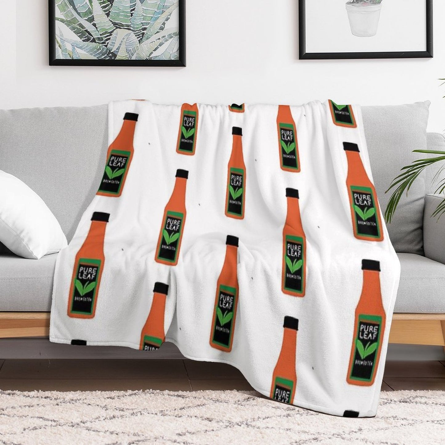 Pure Leaf Tea Plush Throw Blanket