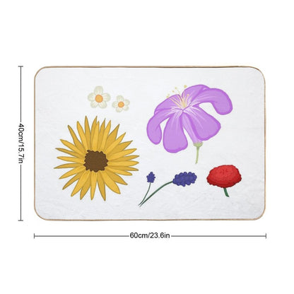 Flowers  Long-Lasting Bath Mat