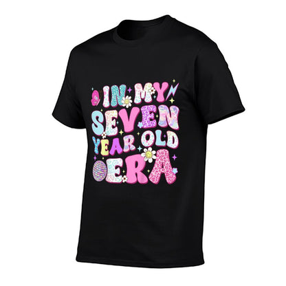 Kids 7 Year Old In My Seven Year Old Era Girl Kids 7th Birthday  Lightweight T-Shirt