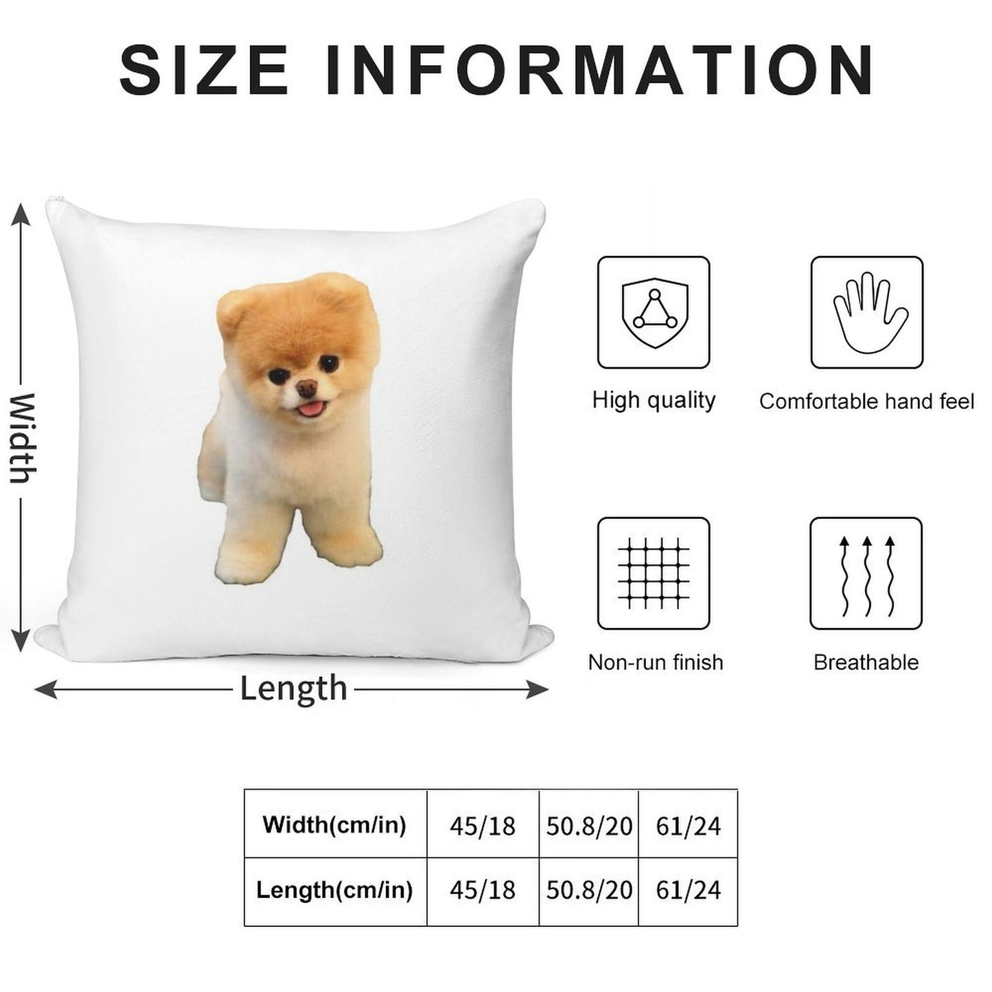 Cute Boo Puppy Soft Anti-Pilling Throw Pillow