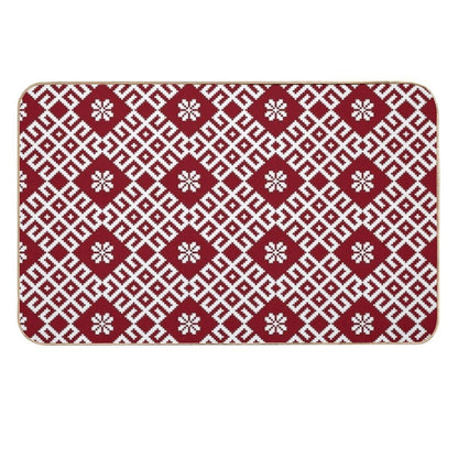 Latvian Traditional Pattern  Toxin-Free Bath Mat